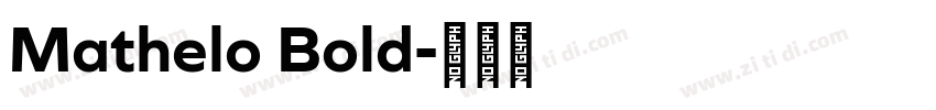 Mathelo Bold字体转换